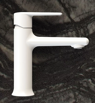 Смеситель для раковины Remer Vanity V12BO, белый матовый