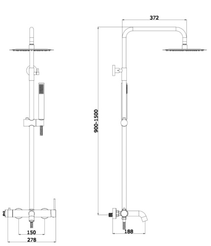 Душевая система Vivi Felice 0660 Oro Opaco