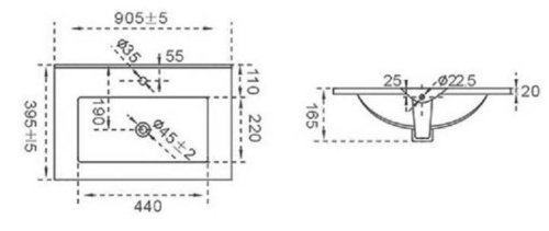 Умывальник CeramaLux 803-90