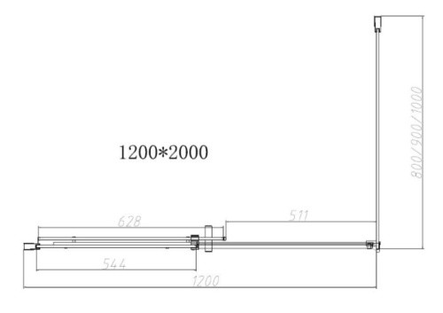 Душевой уголок Vincea Dice VSR-4D8012CLGM