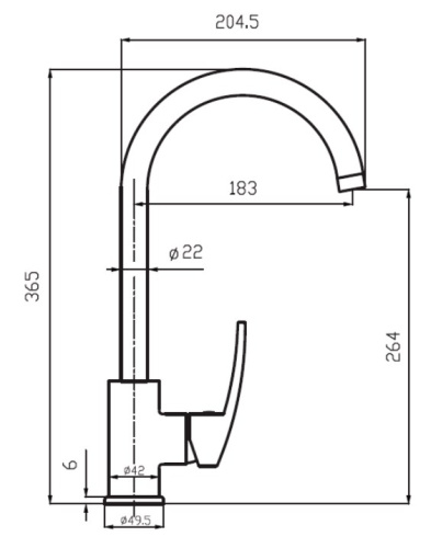 Смеситель для мойки Ahti Savo SV103011