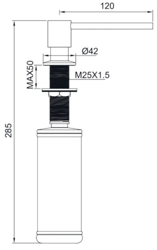 Дозатор для кухонной мойки Vivi Felice F 12 O Oro Opaco