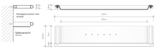 Полка для душа 40 см Decor Walther Mikado ABL40 0521720