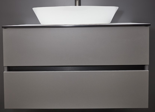 Тумба подвесная Vela Каскад Голо 90П серый матовый TU27088