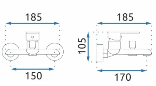Смеситель для ванны Rea Bloom Black Gold B9939