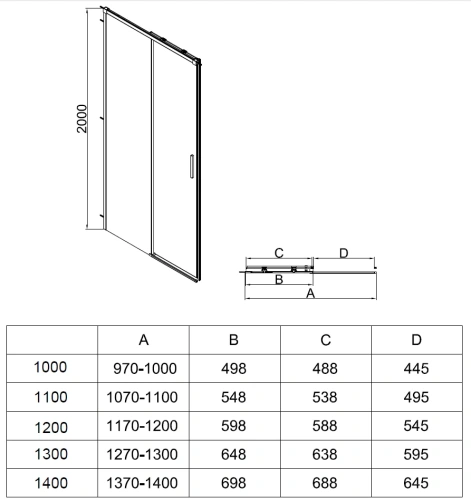 Душевой уголок Vincea Soft 2 VSR-3SO29010CLB