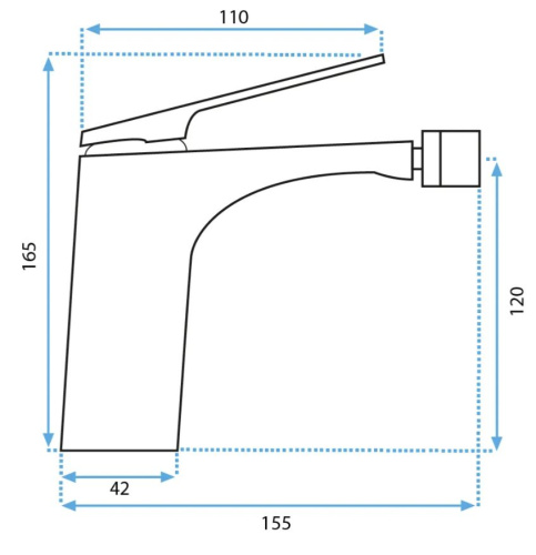 Смеситель для биде Rea Avalon tytan B2700