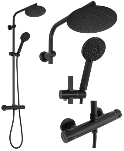 Душевая система Rea Bliss Black P8804