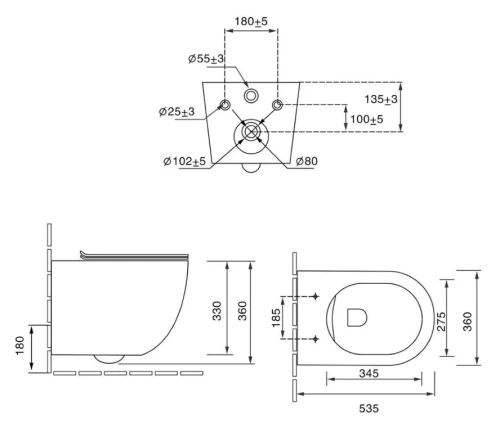 Унитаз подвесной Vincea Globo VT1-14T