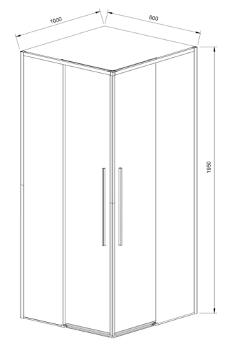 Душевой уголок Vincea Slim-N VSS-4SN8010CLB