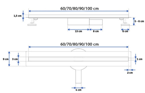 Трап для душа Rea Neo Slim Pro 700 G8401