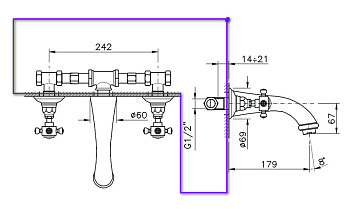Смеситель для умывальника Nicolazzi C2177