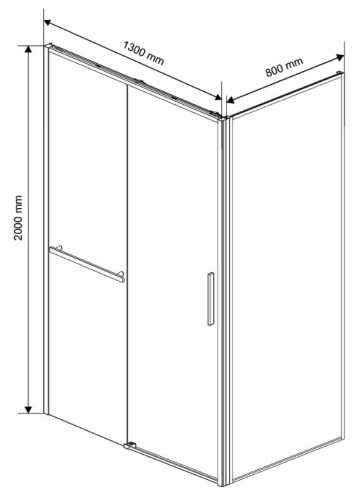 Душевой уголок Vincea Slim Soft VSR-1SS8013CLGM