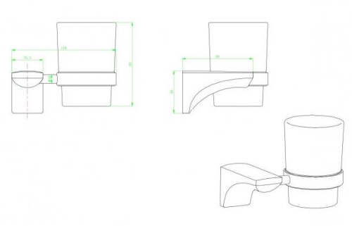 Стакан CeramaLux Monelli 70002