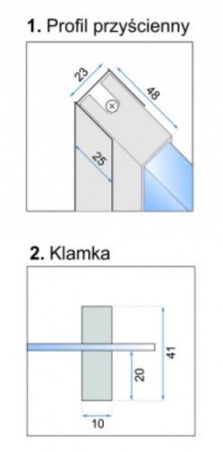 Душевая дверь Rea Fold Modul 100 K7439