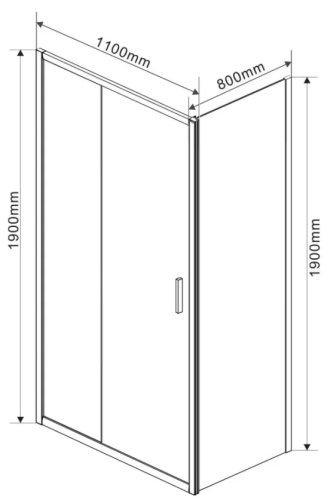 Душевой уголок Vincea Garda VSR-1G8011CH