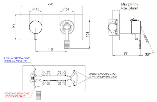 Смеситель для душа Remer Atelier AL92Z