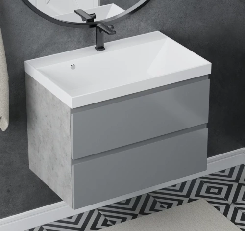 Тумба подвесная Vela Мира 60П под Classica (Бетон Чикаго/серый) TU64175