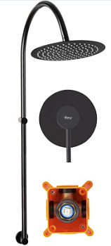 Душевая система Rea Lugano Black P9301