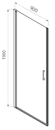 Душевая дверь Vincea Alpha VDP-3AL900CL