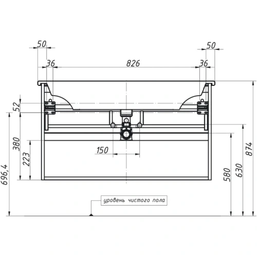 Тумба подвесная Caprigo Novara 100 35917-TP811