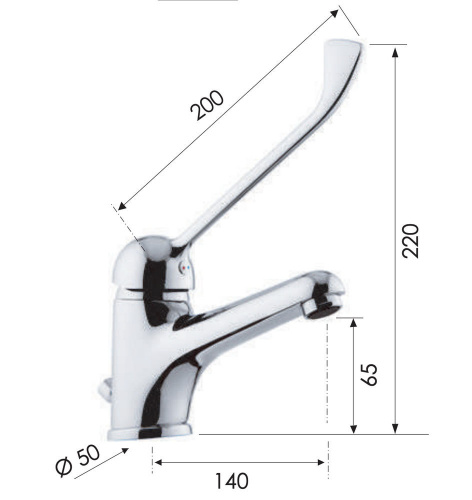 Смеситель медицинский для раковины Remer K14L