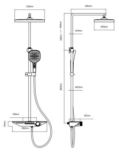 Душевая система Vincea VSFS-411CH