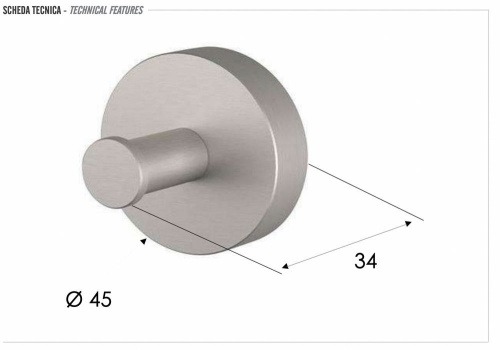 Крючок Remer INOX SSXI50, нержавеющая сталь