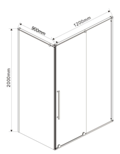Душевой уголок Vincea Arno VSR-1A9012CLB