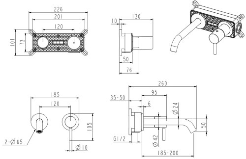 Смеситель для раковины Nemo Round NM-2313RG rose gold