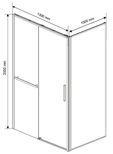 Душевой уголок Vincea Slim Soft VSR-1SS1013CLGM
