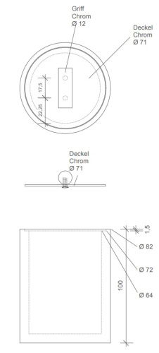 Контейнер с крышкой Decor Walther Stone DMD S 0971265