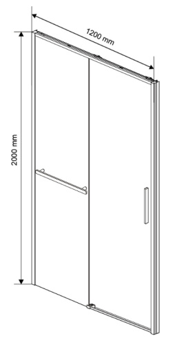 Душевая дверь Vincea Slim Soft VDS-1SS120CL