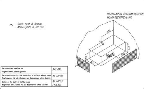Ванна акриловая Kolpa-San Betty E2 170x75 (01, BASIS)