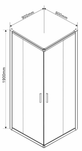 Душевой уголок Vincea Garda VSS-1G900CLB
