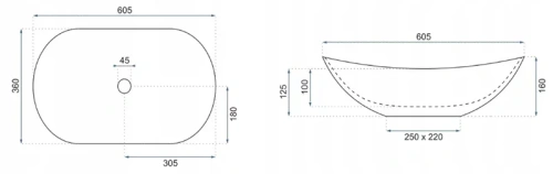 Умывальник Rea Royal Marmo Shiny U8009
