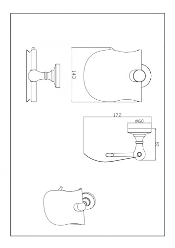 Бумагодержатель CeramaLux Caps 51307