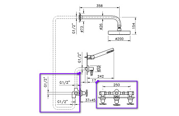 Смеситель для душа Nicolazzi R2233DX