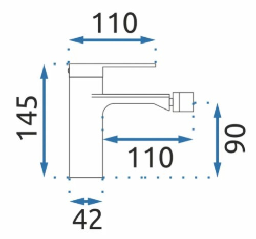 Смеситель для биде Rea Storm Gold B9982