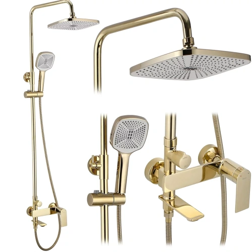 Душевая система Rea Storm gold P9531