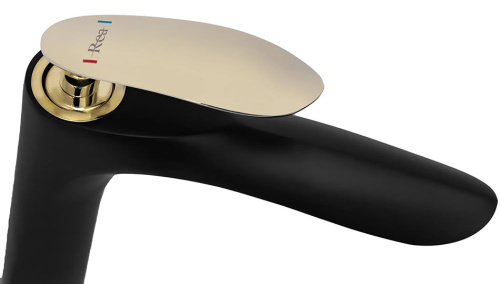 Смеситель для умывальника Rea Orbit Black Gold B2054