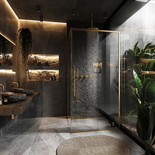 Душевой уголок Rea Solar Brush Gold 90x90 K9500