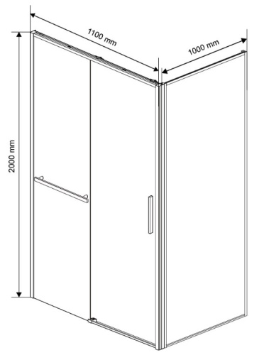 Душевой уголок Vincea Slim Soft VSR-1SS1011CLG