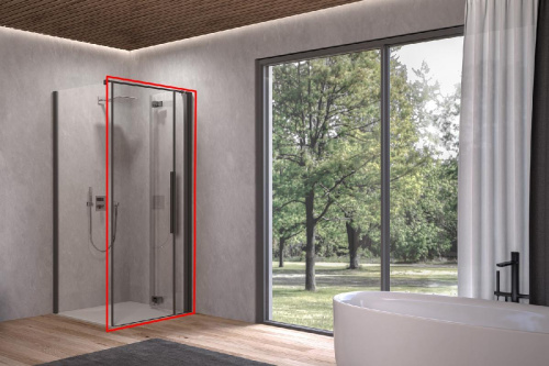 Душевая дверь Kolpa-San Polaris Fold D 80-R black transparent 516250