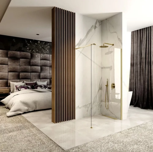 Душевая стенка Rea Aero gold matt 90x195 K4700