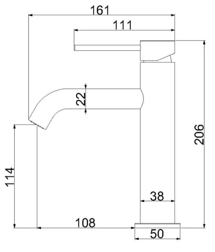 Смеситель для раковины Vincea City VBF-2C1MB