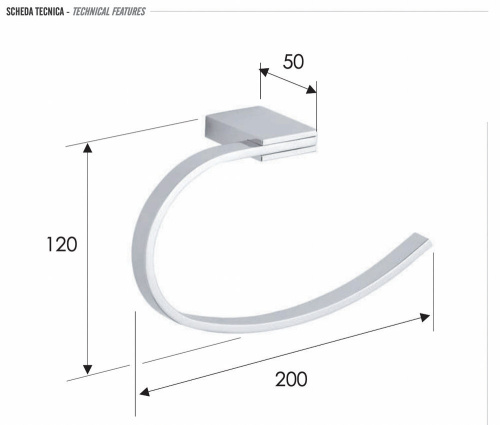 Полотенцедержатель Remer Flat FT44CR