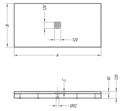 Душевой поддон Kolpa-san Lavolta 110x80 Kerrock 8370388