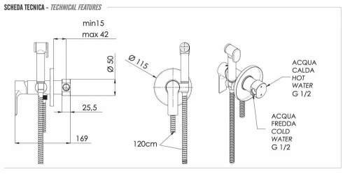 Гигиенический душ Remer Energy EY65WXV, сталь