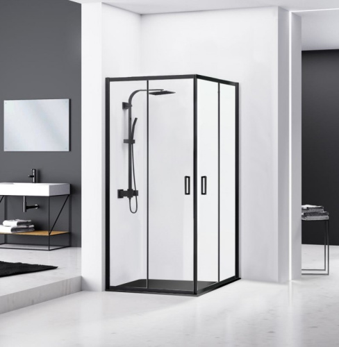 Душевой уголок Rea Punto Black 90x90 K4801